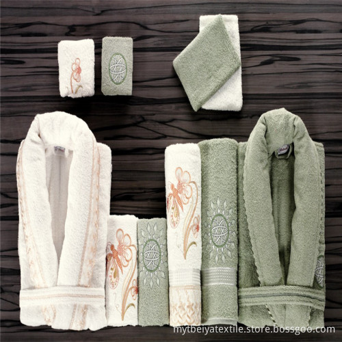 Hot Sale Printing Comfortable Velour 100% Cotton Bathrobe